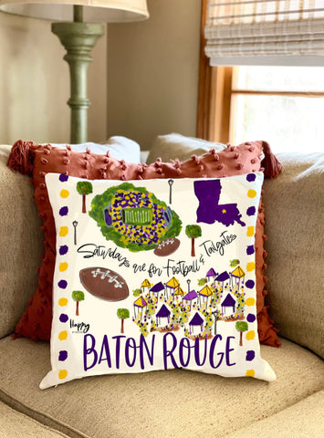 DOUBLE SIDED PILLOW-BATON ROUGE