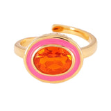 BUDHAGIRL RING-GALAXY-ORANGE/PINK