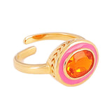 BUDHAGIRL RING-GALAXY-ORANGE/PINK