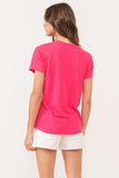 ANOTHER LOVE-TOP-ASHTON S/S V-NECK HIBISCUS
