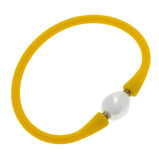 BRACELET-GIGI BAROQUE PEARL SILICONE YELLOW