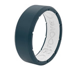 EDGE ANCHOR BLUE/WHITE SILICONE RING
