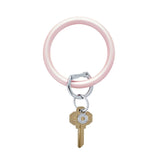 BIG O KEY RING-SILICONE-ROSE' PEARLIZED
