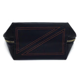 SIGNATURE MAKEUP BAG-SATIN BLACK/LEOPARD