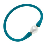 BRACELET-GIGI BAROQUE PEARL SILICONE TEAL
