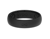 THIN BLACK/BLACK SILICONE RING