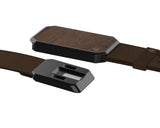 GROOVE BELT-BROWN WALNUT