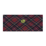 PRINTED HEADBAND-RED TARTAN