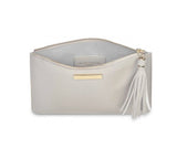SOPHIA TASSEL POUCH-STONE