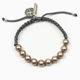 RADIANT PEARL BRACELET-SLATE/PLATINUM/ PEARLS/SILVER