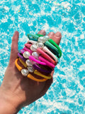 BRACELET-GIGI BAROQUE PEARL SILICONE YELLOW