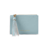 SOPHIA TASSEL COIN/CARD PURSE-PALE BLUE