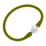 BRACELET-GIGI BAROQUE PEARL SILICONE PERIDOT