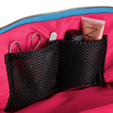 SIGNATURE MAKEUP BAG- ELECTRIC BLUE/PINK