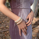RADIANT PEARL BRACELET-SLATE/PLATINUM/ PEARLS/SILVER