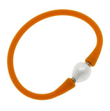 BRACELET-GIGI BAROQUE PEARL SILICONE CANTALOUPE