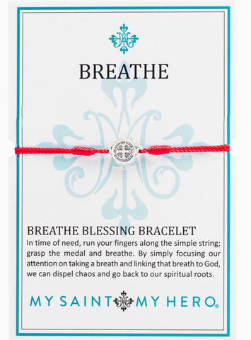 BREATHE- BRACELET -SILVER WITH RED