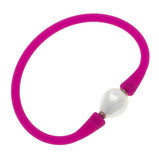 BRACELET-GIGI BAROQUE PEARL SILICONE MAGENTA