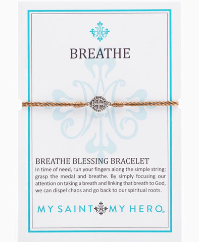 BREATHE- BRACELET -SILVER WITH TAUPE