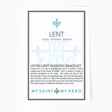 BRACELET-LENT LIVING CROSS-SILVER/WHITE HOWLITE