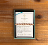 RADIANT PEARL BRACELET-CREAM/ROSE PEARLS/GOLD