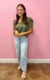 THML TOP SHORT SLEEVE GINGHAM VE