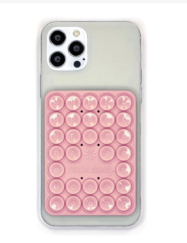 STICK EM UP 2-SIDED PHONE SUCTION PAD-PINK