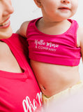 HALLIE MARIE & CO-YOUTH BRA TOP-HOT PINK