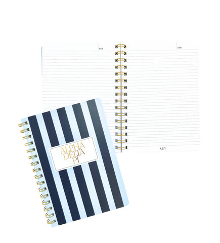 STRIPE NOTEBOOK -ALPHA DELA PI