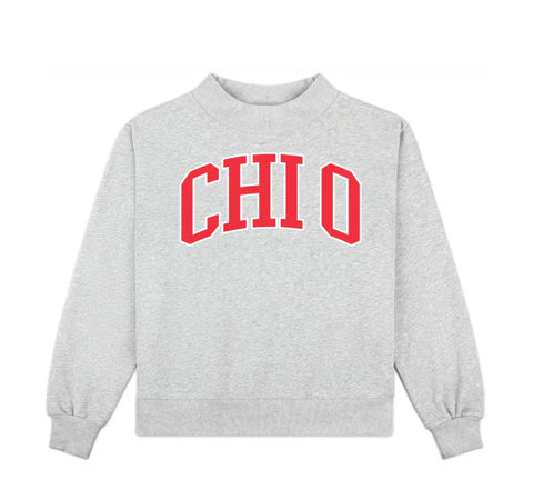 CAMPUS MOCK NECK CREW-CHI OMEGA