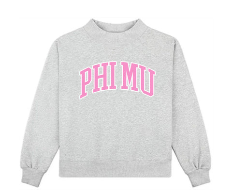 CAMPUS MOCK NECK CREW-PHI MU