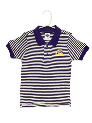 SHIRT-STRIPED POLO--PURPLE