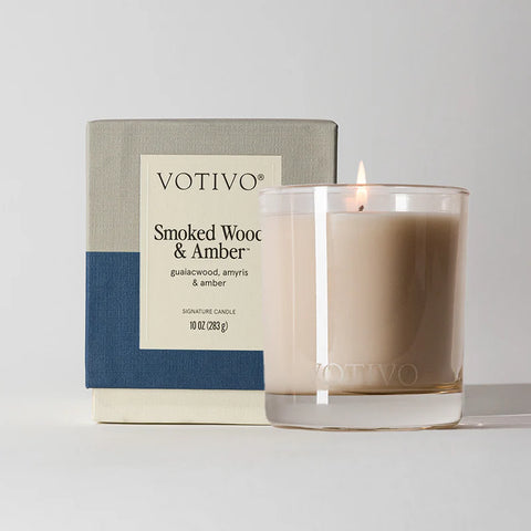 SIGNATURE CANDLE-SMOKE WOOD
