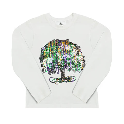 SHIRT L/S MARDI GRAS SEQUIN TREE