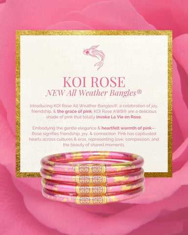 BUDHAGIRL BANGLES-KOI ROSE SET/4