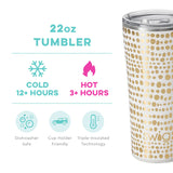 SWIG 22OZ TUMBLER-GLAMAZON GOLD