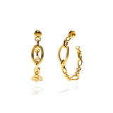 EARRINGS-MONIQUE CHAIN HOOP-GOLD