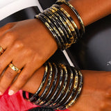 BUDHAGIRL BANGLES-KOI NOIR SET/4