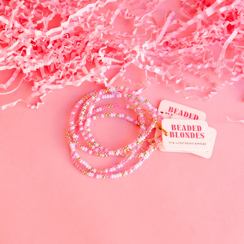 BRACELET-SPRINKLE PINK &  WHITE