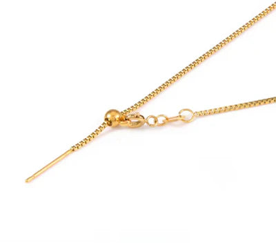 NECKLCE-22" BOX CHAIN -GOLD