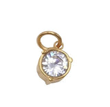 BIRTHSTONE-CHARM-8MM GOLD