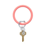 BIG O KEY RING-SILICONE-CORAL REEF