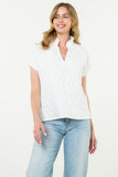 THML-TOP S/S TEXTURED-WHITE