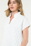 THML-TOP S/S TEXTURED-WHITE