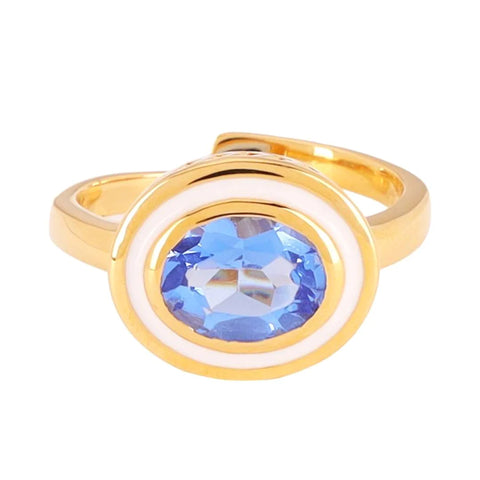 BUDHAGIRL RING-GALAXY-TANZANITE/WHITE