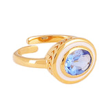 BUDHAGIRL RING-GALAXY-TANZANITE/WHITE