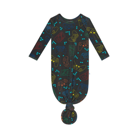 KNOTTED GOWN-POSH PLAYER ONE 0-3M