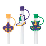 STRAW TOPPER SET-MARDI GRAS