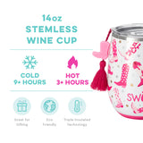 SWIG 14OZ STEMLESS WINE CUP-LETS GO GIRLS