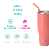 SWIG 40OZ MEGA MUG-CORAL